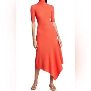 ALC Elegant Coral Midi Dress